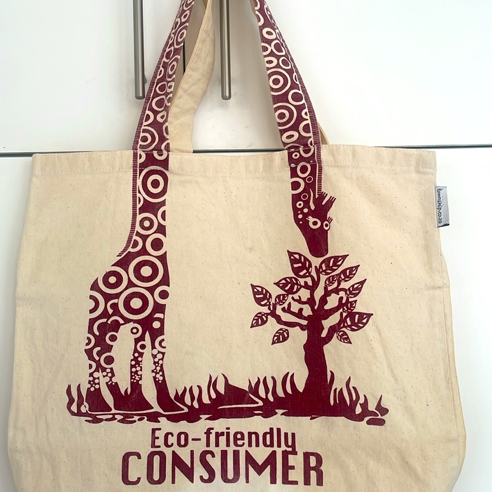 Township Patterns South Africa Canvas Tote Bag Giraffe Fair Trade Eco Friendly